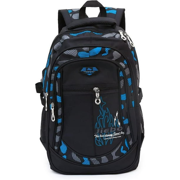Yeater Backpack Boys School Bags Big Bookbags Durable Heavy Duty Student Kids Travel Waterproof Blue