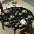 thumbnail image 2 of Vintage Garden Round Tablecloth – Fitted Circle Table Cover with Elastic Edge, Waterproof & Washable Polyester Table Cloth for 36" to 44" Indoor/Outdoor Tables, 2 of 6
