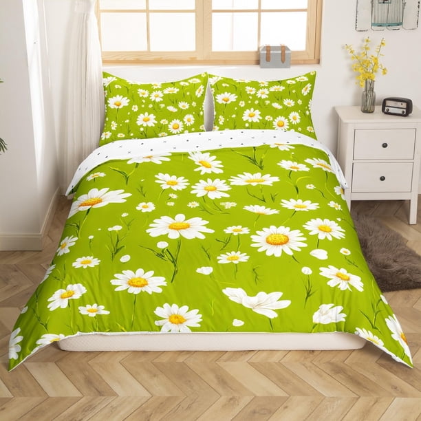 Ropa de cama Juego de Funda Nórdica Tamaño Twin Botánico Estampado Floral Juego de Ropa de Cama para Niños