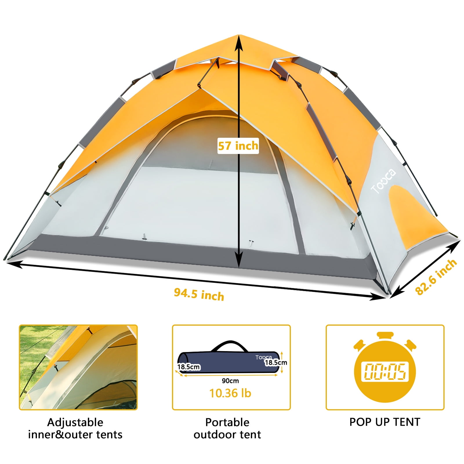 Ozark Trail 8 Person Connect Tent Straight Leg Canopy Sold Separately Walmart Com