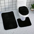 thumbnail image 6 of Clearance,aoksee 3PC Solid Color Bathroom Rug Set Bathroom Toilet Soft Carpet Non Slip Mat Bathroom Toilet Floor Mat Household Supplies, 6 of 8