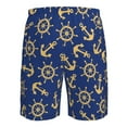 thumbnail image 6 of Kdxio Anchors and Nautical Pattern Mens Casual Shorts - Drawstring Summer Beach Sports Shorts for Men, 6 of 9