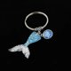 thumbnail image 2 of 5 Pcs Mermaid Key Ring Graduated Color Fish Tail Fish Scale Key Chain Pendant (Blue + Silver, Rosy + Golden, Blue, Pink + Blue, Purple + Blue, 1 Pcs E, 2 of 4