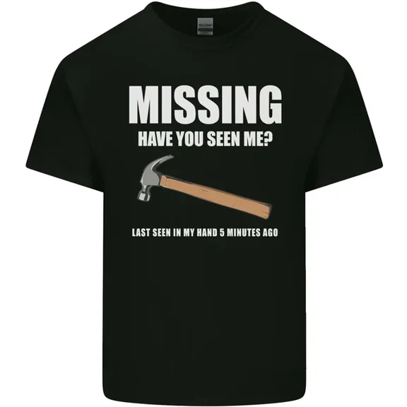 Hot Trending Tee With Missing Hammer Carpenter Diy Builder Mens Womens S-5Xl T-Shirt
