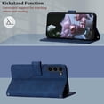 thumbnail image 5 of for Galaxy S23 Case,S23 Case Wallet [Kickstand][Wrist Strap][Card Holder Slots] TPU Interior Protective,PU Leather Folio Flip Cover for Samsung S23 (Blue), 5 of 14