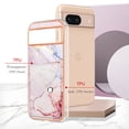 thumbnail image 2 of Slim Wallet Design for Google Pixel 8a Case with Card Holder, Marble Pattern Back Flip Case PU Leather Kickstand Card Slots Magnetic Clasp Shockproof Anti-fall for Google Pixel 8a, Marble #2, 2 of 6