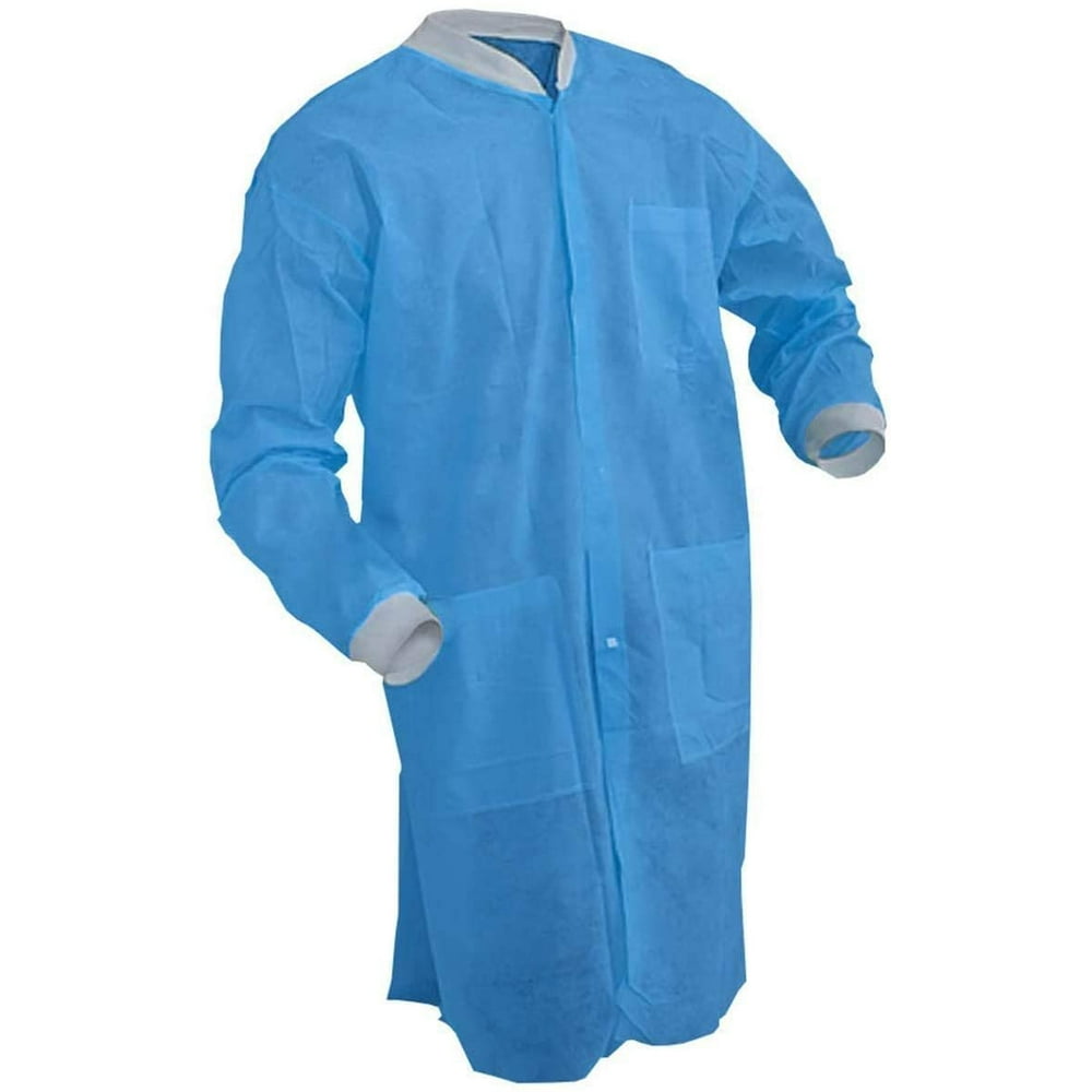 Lab Coats. Pack of 10 Disposable Polypropylene Coats for laboratories ...