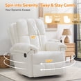 thumbnail image 3 of Korser Small Recliners for Small Spaces,Swivel Rocker Recliner Chair with Side Pockets for Living Room,Beige, 3 of 7