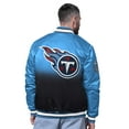 thumbnail image 2 of Men's Starter Light Blue Tennessee Titans Pass Rush Varsity Full-Snap Jacket, 2 of 2