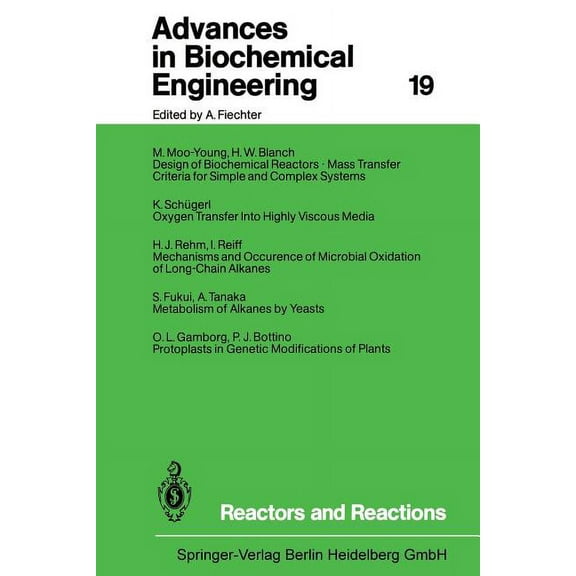 Advances in Biochemical Engineering & Bi Reactors and Reactions, Book 19, (Paperback)