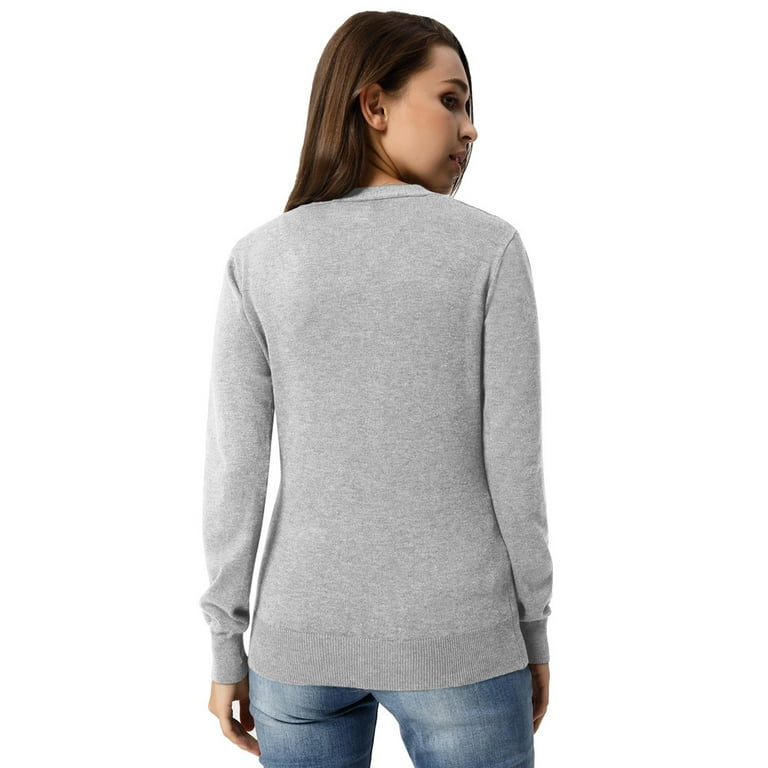 GRACE KARIN Women Casual Zip Up Cardigan Long Sleeve Cardigan Sweater  Lightweigh Knit Sweaters Outwear(Grey S) : : Clothing, Shoes &  Accessories