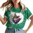 thumbnail image 5 of Women's Round Neck Print Casual Print Short Sleeved Short Sleeved Round Neck Top/shirt, 5 of 6