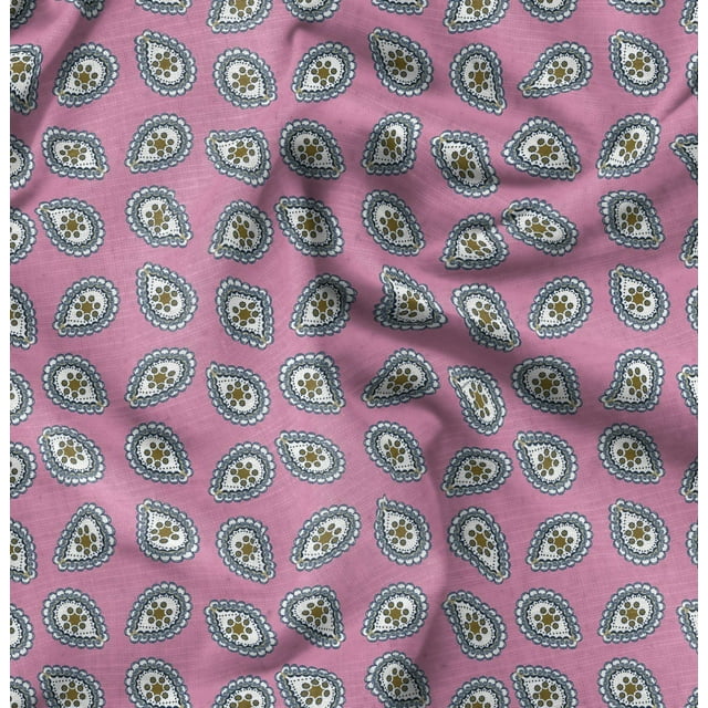 Soimoi Cotton Cambric Fabric Abstracts Abstract Print Fabric by the Yard 56 Inch Wide