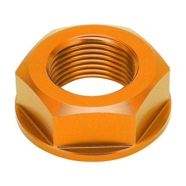 Motorcycle Rear Wheel Axle Nut M20xP1.5 Aluminum Replacement for Yamaha YZ125/YZ250 1999?2021Yellow