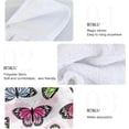 thumbnail image 5 of SKYSONIC 2 PCS Hanging Hand Towels Butterflies Pink Yellow Hand Dry Towels for Kitchen & Bathroom,Hanging Towel Set with Hanging Loop, 12"x17", 5 of 6