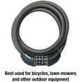 thumbnail image 5 of Lennon Bike Helmet with LED Safety Light &  Set Your Own Combination Cable Bike Lock, Black, 5 of 6