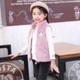 thumbnail image 3 of Hicidod Fleece Vest for Toddler Cute Fuzzy Sleeveless Waistcoat Fall Winter Faux Fur Soft Warm Jacket Vest with Pockets, 3 of 7