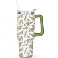 thumbnail image 2 of Leaves 40 Oz Tumbler with Handle Lid and Straw Stainless Steel Double Walled Vacuum Insulated Cup Merry Christmas Gifts Tumbler for Women Men Friends Outdoor Indoor, 2 of 6