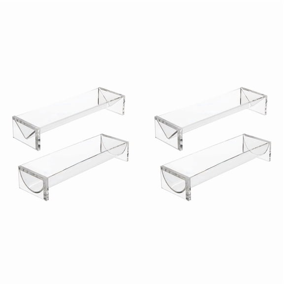 2X Clear Cracker Serving Tray, Transparent Macaron Display Tray, Rectangular Cracker Holder for Serving Trays