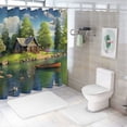 thumbnail image 7 of Fenyluxe Lake House Boat Shower Curtain for Bathroom Decoration with Hooks, Waterproof Polyester Fiber Home Bath Tub Curtain Washable Shower Curtain 36"x72, 7 of 7