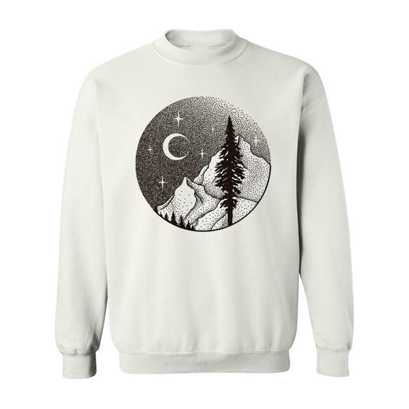 Circular Halftone Landscape Sweatshirt Men -Image by Shutterstock, Male Small
