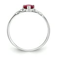 thumbnail image 2 of 10k White Gold Garnet Birthstone Ring January Gemstone, 2 of 9
