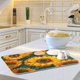 thumbnail image 6 of Dish Drying Mat Kitchen Pad Large Counter Absorbent Dish Mats Drainer Seamless Sunflower Pattern, 6 of 8