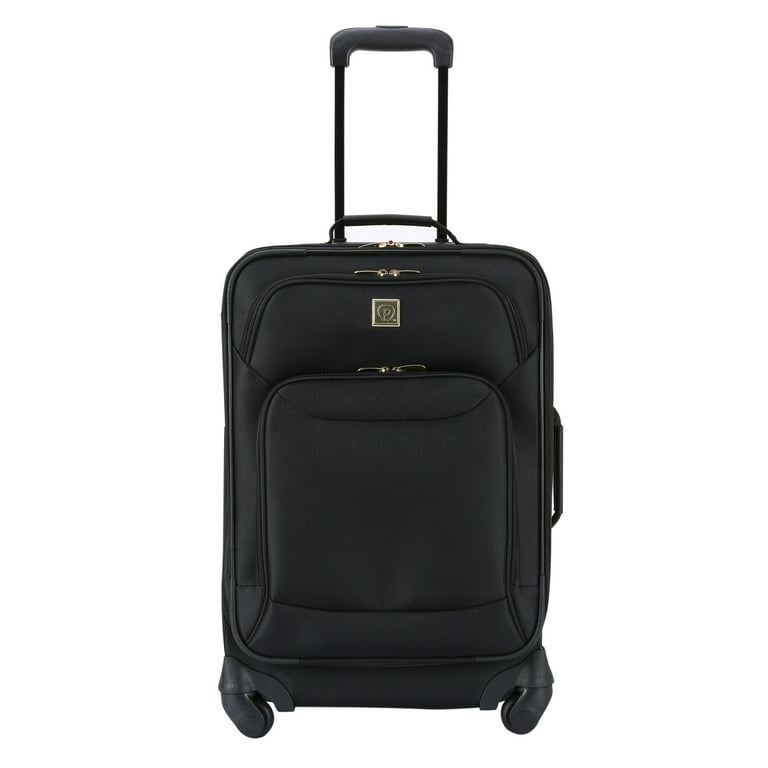 2-Piece PUICHE Jewel Vanity Case & Carry on Luggage Set - Black - Each