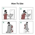 thumbnail image 3 of Beard Apron Bib Beard Trimming Apron Free Shaving Bib Hair Clippings Catcher Beard Grooming Cape Apron Non-Stick Hair Beard Apron for Men Beard & Mustache Care, Perfect Gift For Men -White, 3 of 6