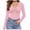 Pink, variant on Ekouaer Long Sleeve Shirts for Women Fashion V Neck Basics Tops Lightweight Base Layer Slim Fit Top