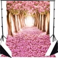 thumbnail image 1 of BSDHOME Polyester 5x7ft Photographie Fond Cerisier Fleurs Rue Photo Studio de Fond Accessoires, 1 of 4
