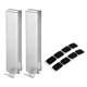 thumbnail image 1 of 2Pack 130mm/5" Colgador de baño de acero inoxidable, ganchos para toallas de doble cara para puerta de ducha de vidrio sin marco (Plata), 1 of 7