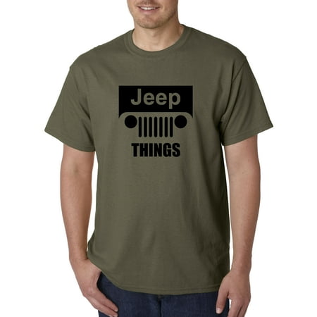 Trendy USA 740 - Unisex T-Shirt Jeep Things Wrangler Grille XL Military