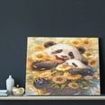 thumbnail image 3 of Lsque Cute Panda Sunflower Print Wall Art – Decorative Picture for Living Room, Bedroom, and Office (Horizontal), 3 of 6