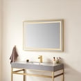thumbnail image 4 of Vinnova Teruel 48" Rectangle Gold Aluminum Framed LED Wall Mount Bathroom Vanity Mirror, 4 of 9