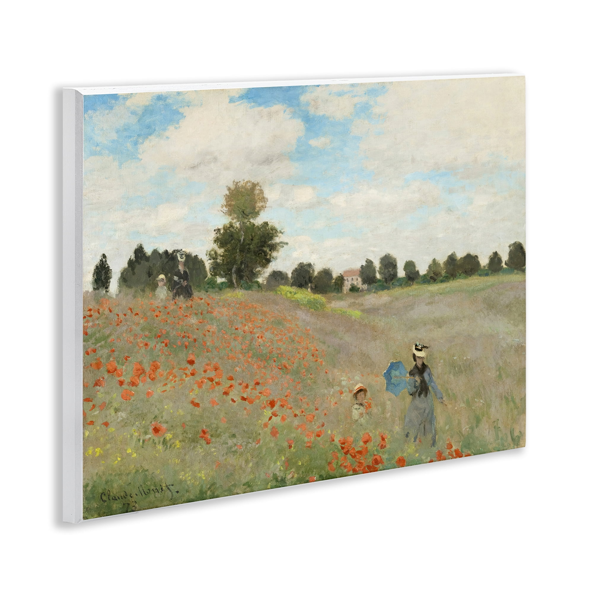Stupell Industries Classic Monet Poppy Field Landscape & Nature Painting Unframed Art Print Wall Art, 14 x 11