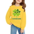 thumbnail image 4 of Mercatoo St 𝐏atricks Day Girls Oversized Crewneck Sweatshirts Shamroc𝐤 Shirt Kids Fashion Drop Shoulder Pullover Irish Sweater, 4 of 6