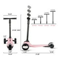 thumbnail image 3 of HighTech Mega GlideKick 3-Wheel Foldable Scooter With Lightup Wheels & Extendable T-Bar - Pink, 3 of 7