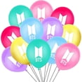 thumbnail image 1 of 24pcs BTS Balloons, 12" BTS Latex Balloons BTS Birthday Decorations, BTS Party Supplies for Fans Pink - -, 1 of 4