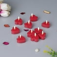 thumbnail image 1 of Set Of 100 Romantic Heart Shaped Rose Scented Tea Light Candles, Red, 1 of 4