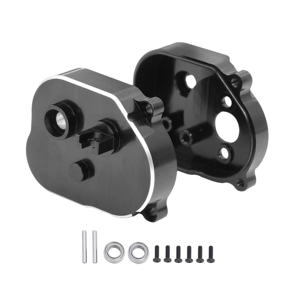 Xingzhi Boîtier de Boîte de Vitesses pour Voiture RC 1/12 en Alliage d'Aluminium LC79 MN78 Crawler CNC Complet 2 Pcs Accessoires Argent
