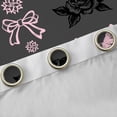 thumbnail image 4 of jejeloiu Chic Bowtie Bowknot Curtains Pack of 2 (42x84 Each),Rustic Floral Curtains Blackout,Pink Black Gray Bedroom Curtains For Girls,Luxury Bedroom Decor, 4 of 6