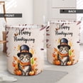 thumbnail image 2 of Happy Thanksgiving American Shorthair Welcome Thankful Fall Autumn Pumpkin Foldable Laundry Basket Cat Lover Kitten Owner Gifts Organizer Storage with Handles - 02021, 2 of 5