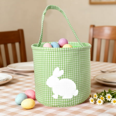 HomeKingdee Easter Egg Basket – Polyester Easter Decoration Storage Basket with Handle for Easter Egg Hunts and Home Decor HomeKingdee Easter Egg Basket – Polyester Easter Decoration Storage Basket with Handle for Easter Egg Hunts and Home Decor