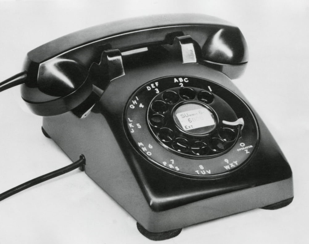 Vintage LONG BLACK Western Electric Telephone Spring Cord Phone 500 Princess 
