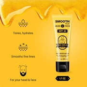 Bee Bald SMOOTH PLUS Head & Face Moisturizer with SPF 30 Sunscreen Lotion Protecting Skin From Harmful UVA/UVB Rays While Hydrating, Moisturizing and Toning, 1.7 Fl Oz (Pack of 3)