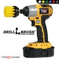 thumbnail image 4 of 2 inch Long Bristle Yellow Bathroom Scrub Brush fits Power Drill, 4 of 9