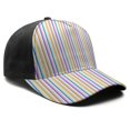 thumbnail image 3 of Design Pattern Baseball Cap – Stylish Spliced Design Adjustable Trucker Hat with Full Print Front & Brim, Breathable Cotton Blend Snapback for Sports, Travel & Daily Wear, 3 of 3