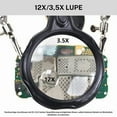 thumbnail image 6 of Daiosportswear Precision LED Soldering Station, Adjustable Magnification Glasses 3.5x-12x, Rotatable Lens, Metal Base, Soldering, Repair, Jewelry Cleaning Tool, 6 of 9