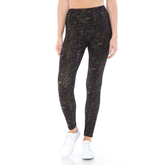 Saronite Dark Tie Dye Printed High Waisted Full Length Yoga Leggings (Women's)